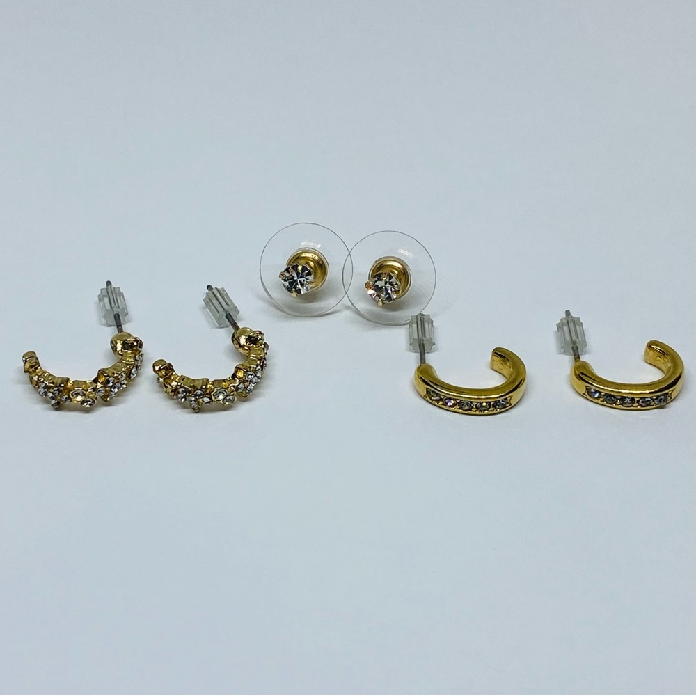 Jewelry 3 Set Fashion Gold Plated Earrings